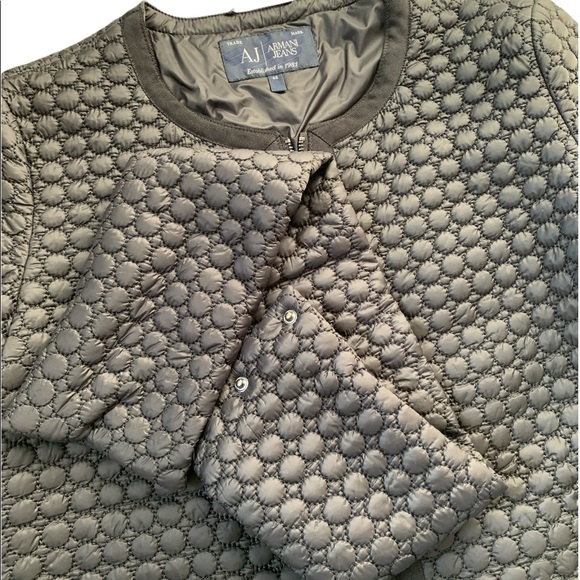 ❤️❤️Armani Jeans black quilted coat with detachable collar size S❤️❤️ - Picture 7 of 13